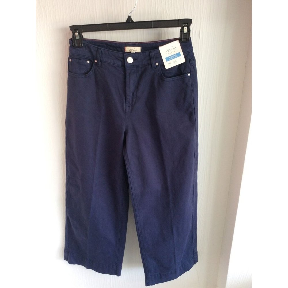NWT Joules Denim Pants, Connie, Wide Leg Crop, Size 6, $84.95